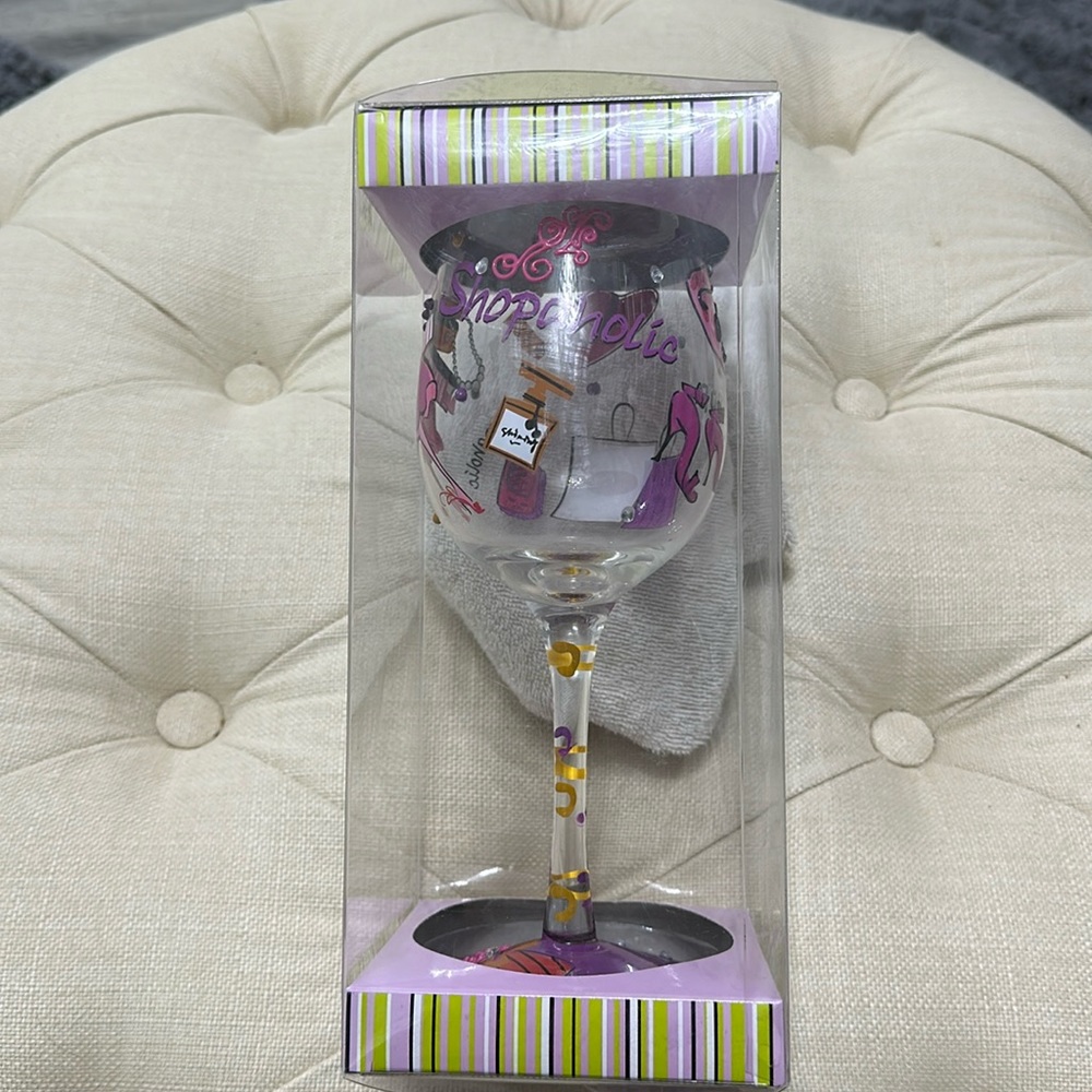 Minz Shopaholic Wine Glass